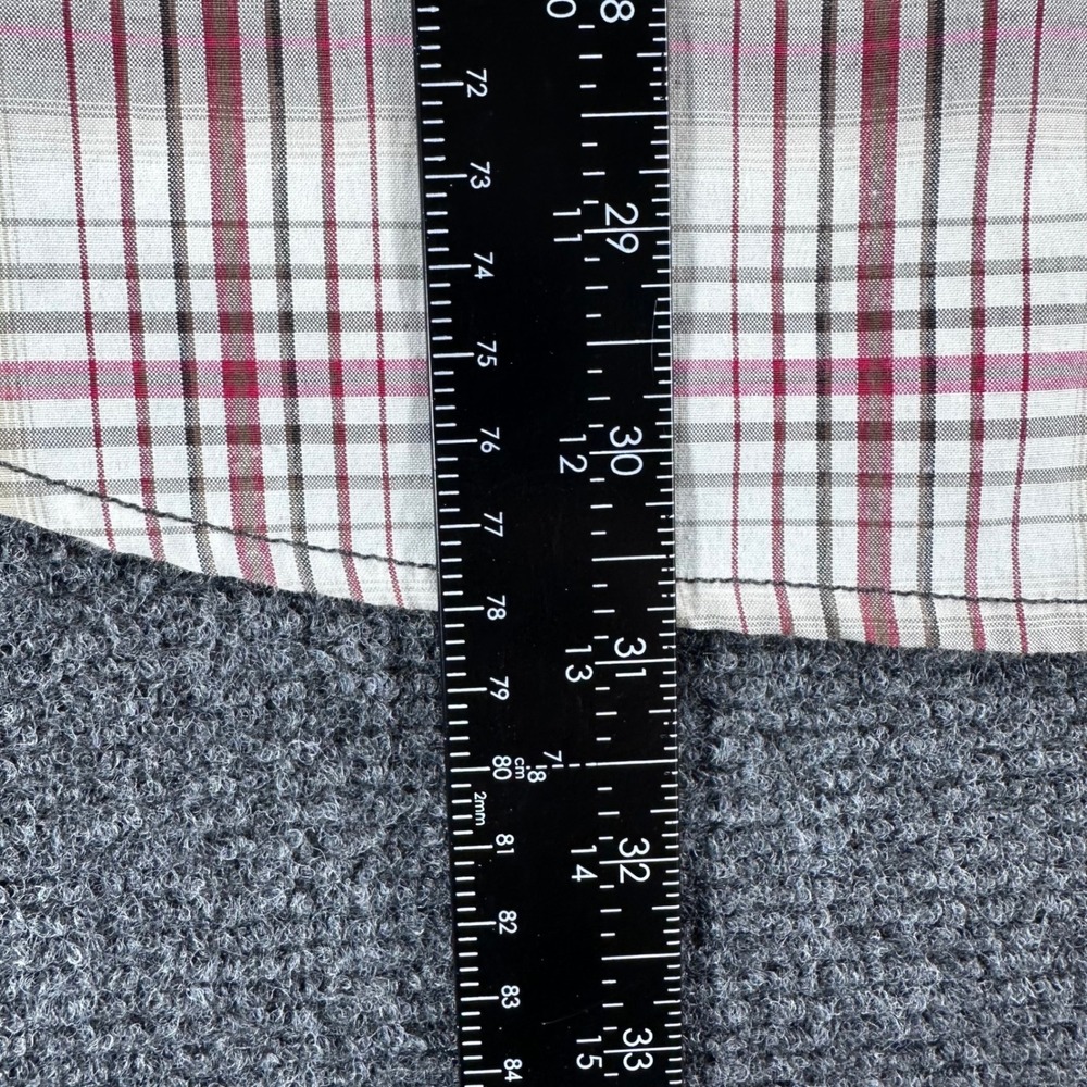 7 Diamonds Afterglow Mens Large Plaid Western Snap Short Sleeve Shirt Tan Red - Picture 12 of 13